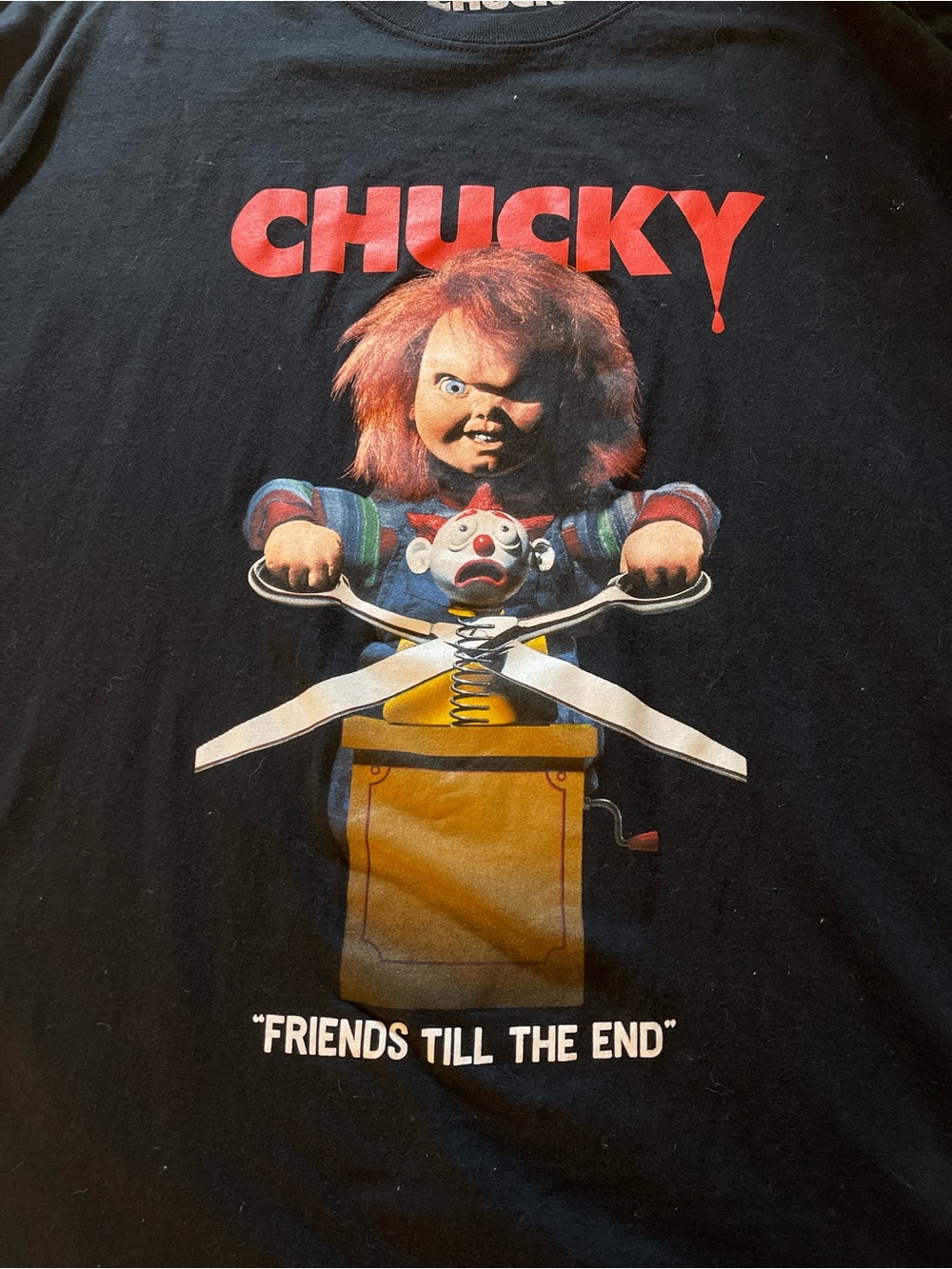 Chucky T Shirt Mens XL Black Horror Movie Friends Till The End Universal Studios - Picture 2 of 7